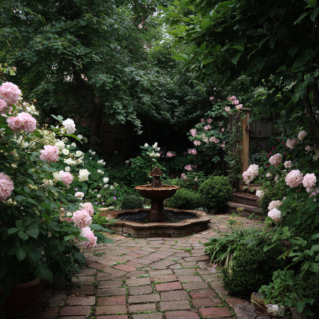 idee giardino con fontana