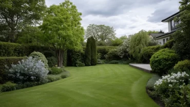 Giardino con siepe