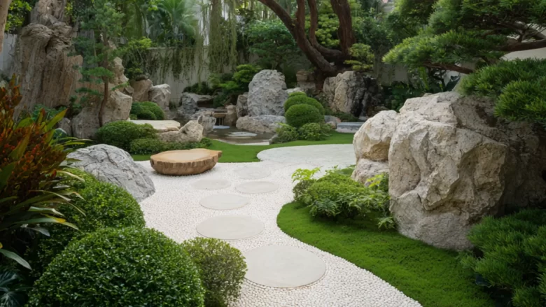 idee come decorare il giardino con i sassi