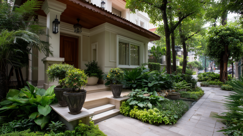 villa con giardino