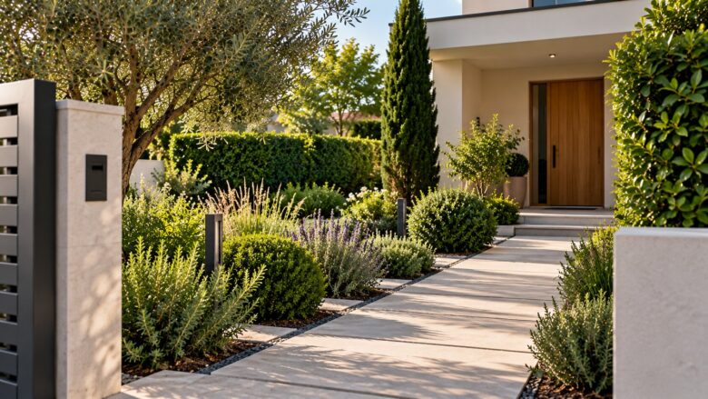 ingresso villetta con giardino